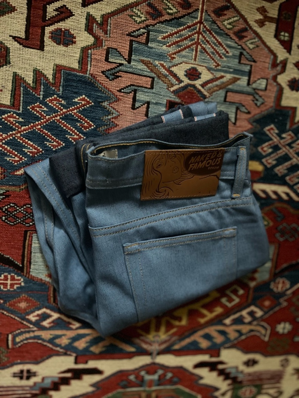 Naked & Famous “Night Sky” 11 oz Pale Indigo Selvedge Denim - Weird Guy Size 32
